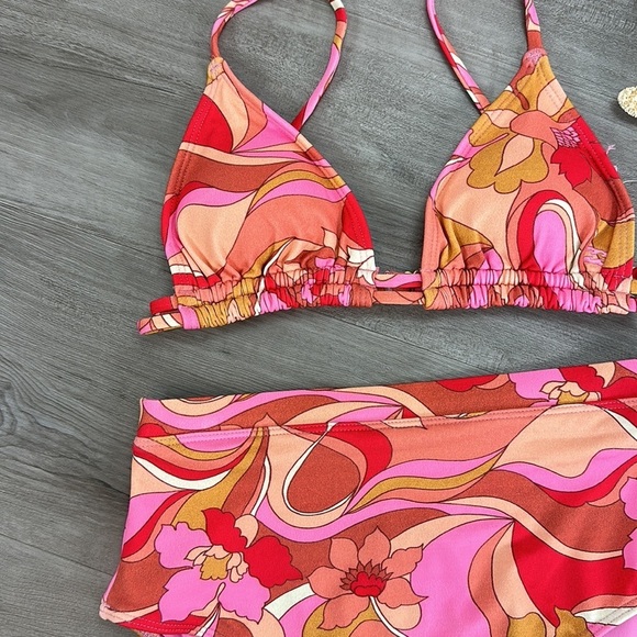 ☀️BILLABONG☀️ PRETTY GROOWY DOUBLE PRETTY GROOVY HI BIKINI SET - Picture 8 of 16